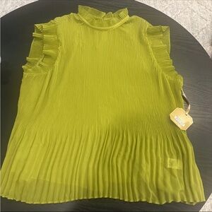 Olive Ruffle Sleeve Blouse